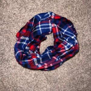 Plaid infinity scarf